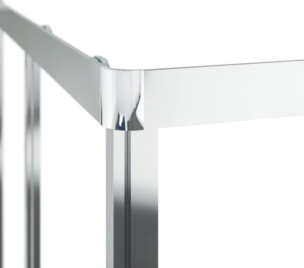 Sprchová zástena BestBerg 150762 / 80 × 80 × 180 cm / strieborná/transparentná