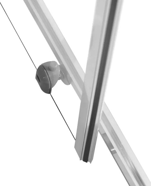 Sprchová zástena BestBerg 150767 / 90 × 70 × 180 cm / strieborná/transparentná