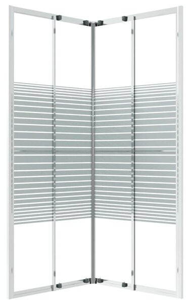 Sprchová zástena BestBerg 150762 / 80 × 80 × 180 cm / strieborná/transparentná