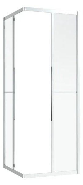 Sprchová zástena BestBerg 150757 / 80 × 70 × 180 cm / strieborná/transparentná