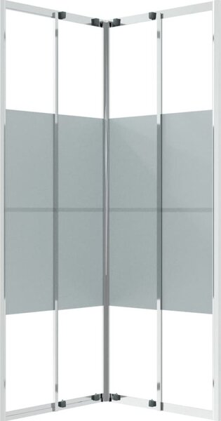 Sprchová zástena BestBerg 150764 / 70 × 70 × 180 cm / strieborná/transparentná