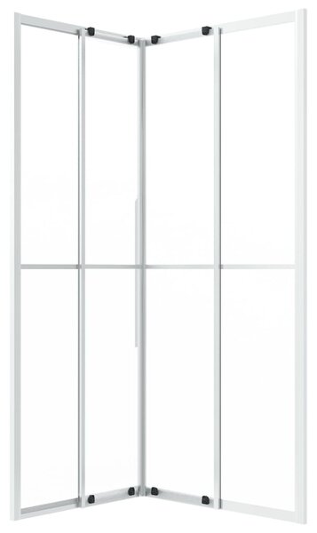 Sprchová zástena BestBerg 151846 / 90 × 70 × 180 cm / strieborná/transparentná