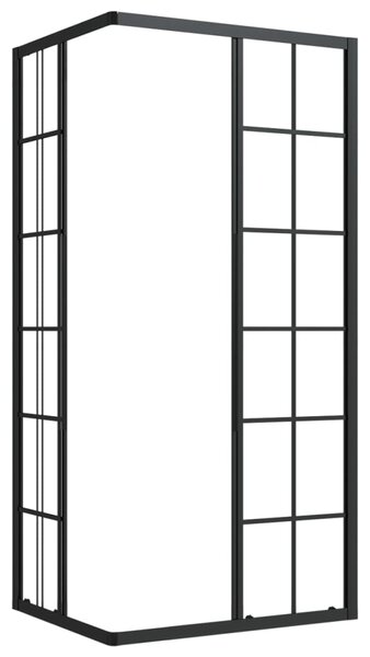 Sprchová zástena BestBerg 150771 / 90 × 70 × 180 cm / čierna/transparentná