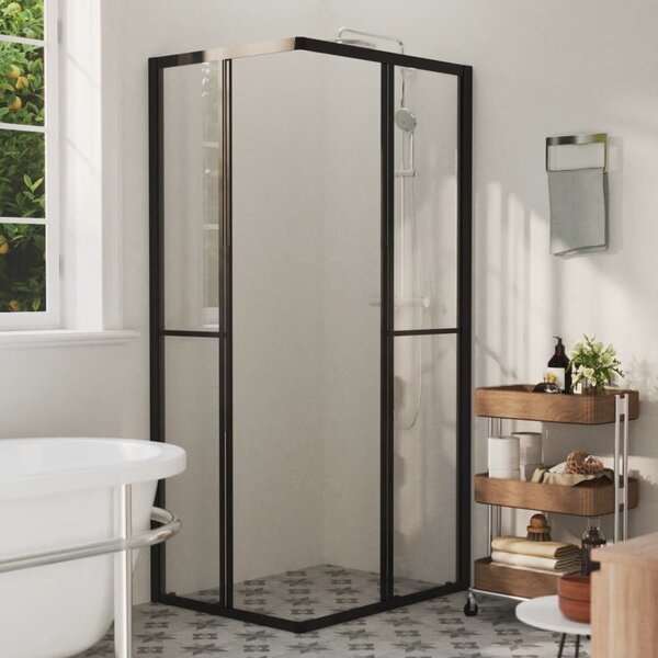 Sprchová zástena BestBerg 150775 / 90 × 70 × 180 cm / čierna/transparentná