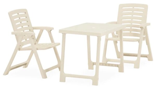 3-dielny záhradný set BestBerg 315833 / plast / biela