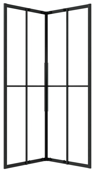 Sprchová zástena BestBerg 150774 / 80 × 80 × 180 cm / čierna/transparentná