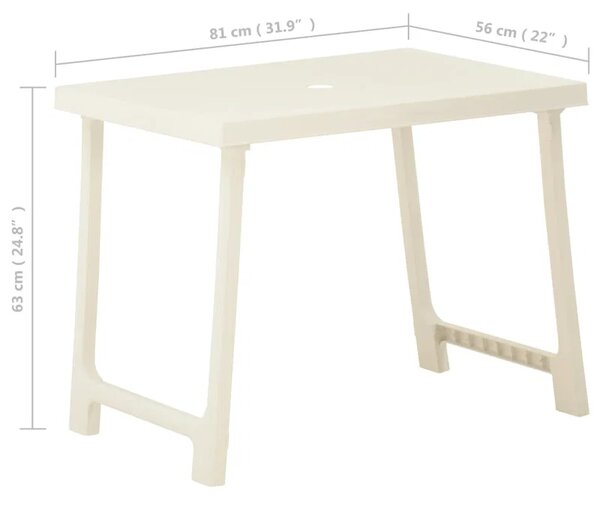 3-dielny záhradný set BestBerg 315833 / plast / biela