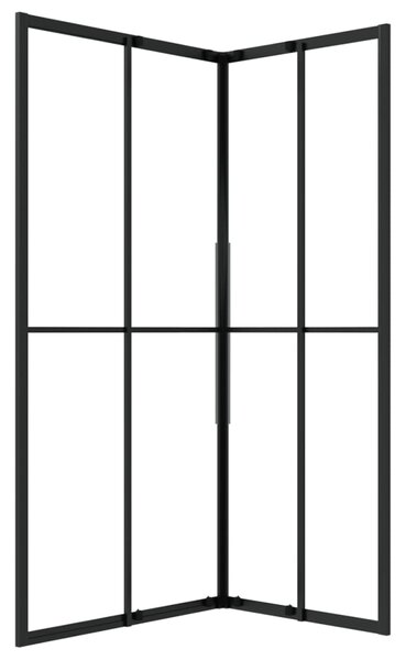 Sprchová zástena BestBerg 150775 / 90 × 70 × 180 cm / čierna/transparentná