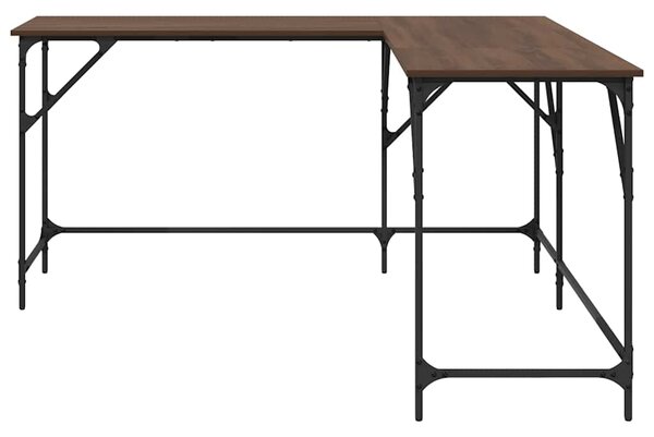 Rohový písací stôl BestBerg 837586 / 149 x 149 x 75 cm / hnedý dub
