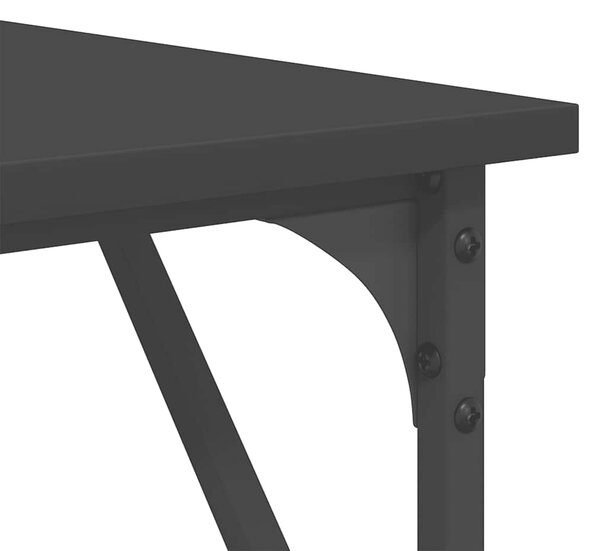 Rohový písací stôl BestBerg 837582 / 149 x 149 x 75 cm / čierna