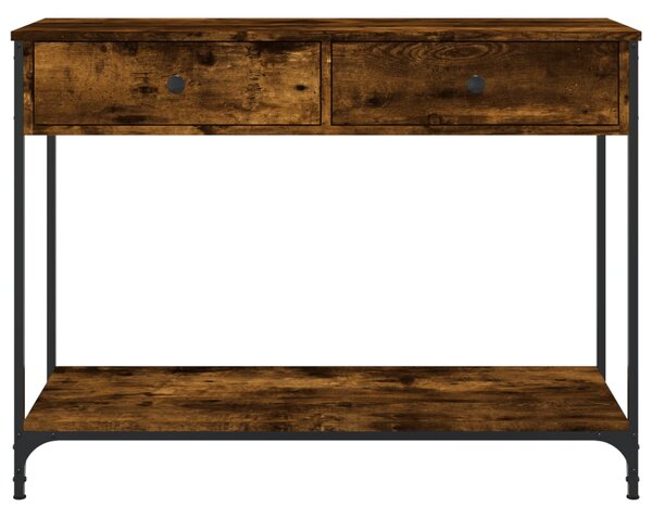 Konzolový stolík BestBerg 834172 / 100 x 34,5 x 75 cm / dymový dub