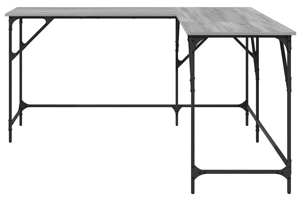 Rohový písací stôl BestBerg 837585 / 149 x 149 x 75 cm / sivý dub sonoma