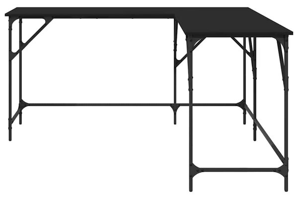 Rohový písací stôl BestBerg 837582 / 149 x 149 x 75 cm / čierna