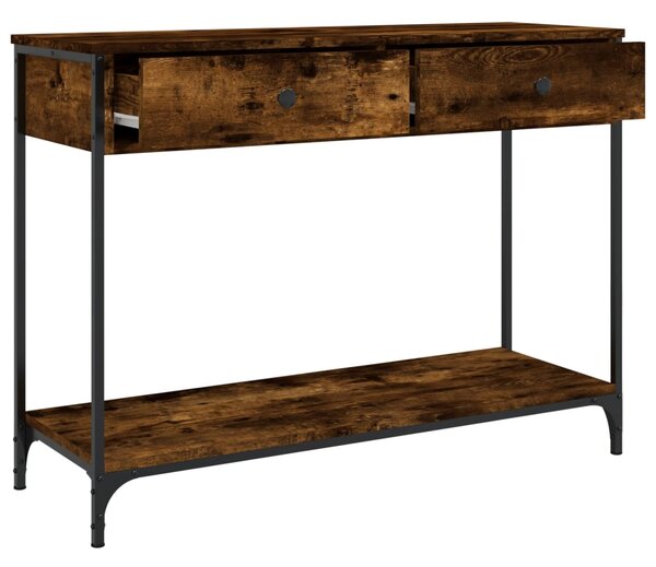 Konzolový stolík BestBerg 834172 / 100 x 34,5 x 75 cm / dymový dub