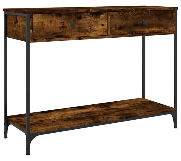 Konzolový stolík BestBerg 834172 / 100 x 34,5 x 75 cm / dymový dub