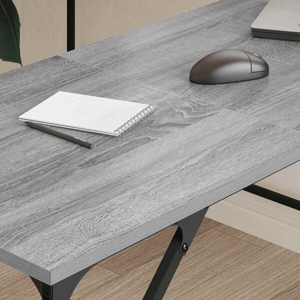 Rohový písací stôl BestBerg 837585 / 149 x 149 x 75 cm / sivý dub sonoma