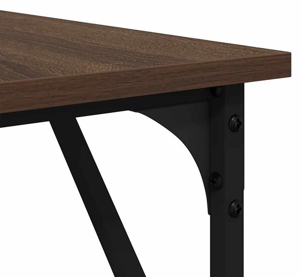 Rohový písací stôl BestBerg 837586 / 149 x 149 x 75 cm / hnedý dub