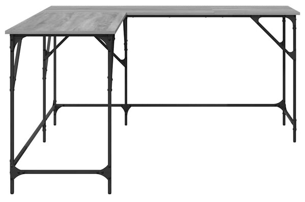 Rohový písací stôl BestBerg 837585 / 149 x 149 x 75 cm / sivý dub sonoma