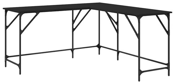 Rohový písací stôl BestBerg 837582 / 149 x 149 x 75 cm / čierna
