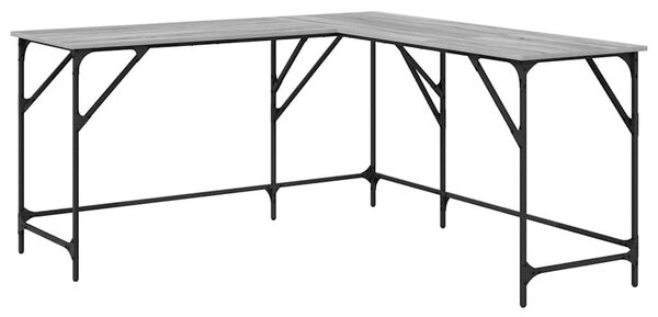Rohový písací stôl BestBerg 837585 / 149 x 149 x 75 cm / sivý dub sonoma