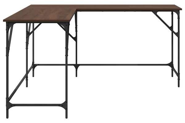 Rohový písací stôl BestBerg 837586 / 149 x 149 x 75 cm / hnedý dub