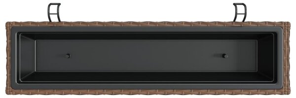Závesný kvetináč BestBerg 366405 / 84 x 22 x 18 cm / 2 ks / hnedá