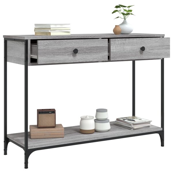 Konzolový stolík BestBerg 834173 / 100 x 34,5 x 75 cm / sivý dub sonoma