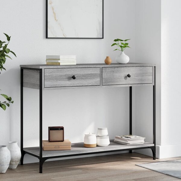 Konzolový stolík BestBerg 834173 / 100 x 34,5 x 75 cm / sivý dub sonoma