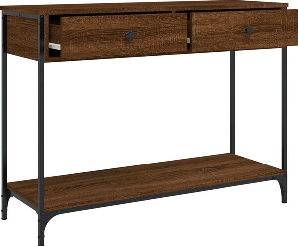 Konzolový stolík BestBerg 834174 / 100 x 34,5 x 75 cm / hnedý dub