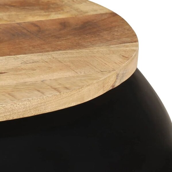 Konferenčný stolík BestBerg 323533 / 68 x 68 x 30 cm / čierna/drevo
