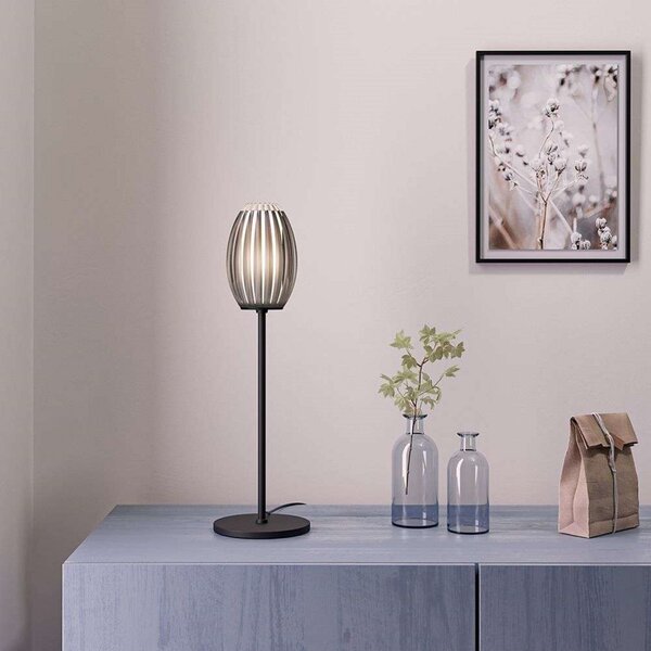 Stolové Lampa Herstal, Čierna, Obývacia izba, Sklo