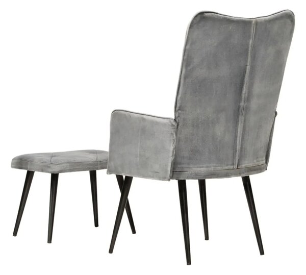 Kreslo s taburetom BestBerg 339669 / sivá