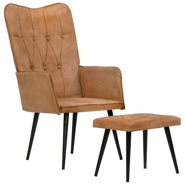Kreslo s taburetom BestBerg 339668 / hnedá