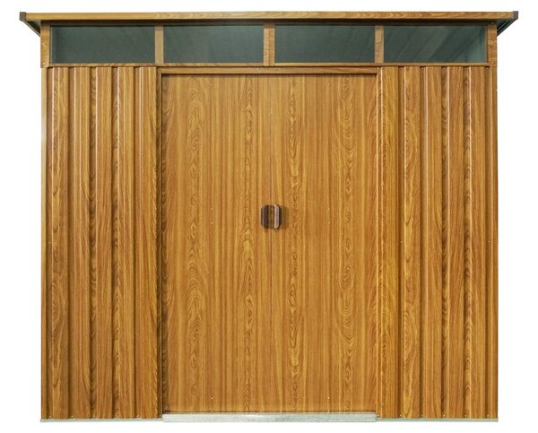Záhradný domček BestBerg ZDSL-4D / 4,6 m² / 238 x 194 x 202 cm / dekor červené drevo / hnedá