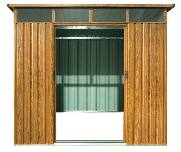 Záhradný domček BestBerg ZDSL-4D / 4,6 m² / 238 x 194 x 202 cm / dekor červené drevo / hnedá