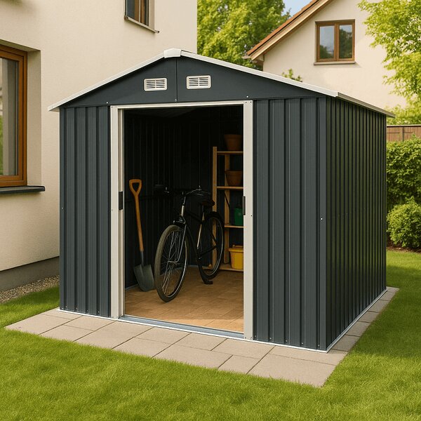 Záhradný domček BestBerg ZDB-7A / 7,2 m² / 301 x 238 x 214 cm / šedá