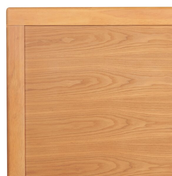 Posteľ prírodný jaseň MDF 160 x 200 cm lamelový rošt s čelom rustikálny štýl spálňa