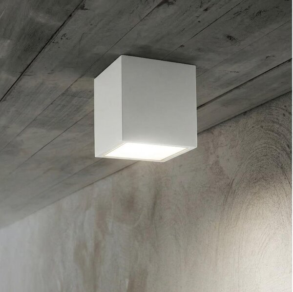 Ideal Lux - Vonkajšie bodové svietidlo TECHO 1xGU10/20W/230V 9x9 cm IP54 biela
