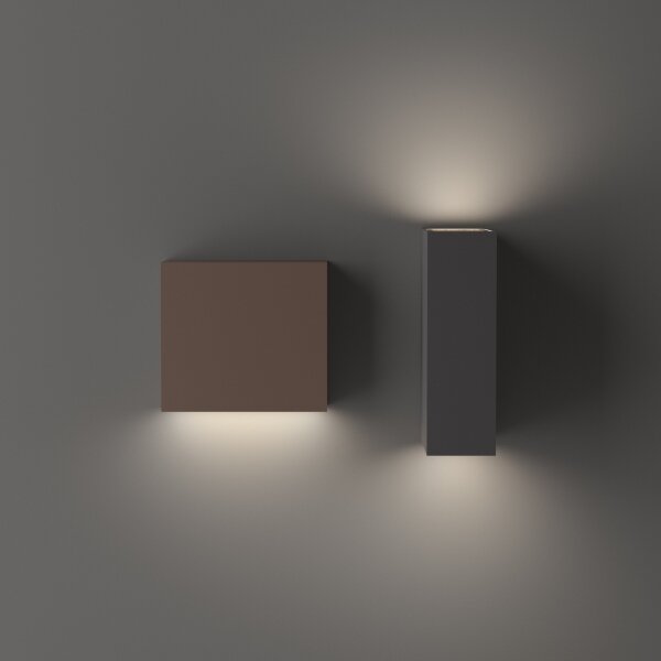 Ideal Lux - Vonkajšie nástenné svietidlo TETRIS 1xG9/15W/230V IP44 hnedé
