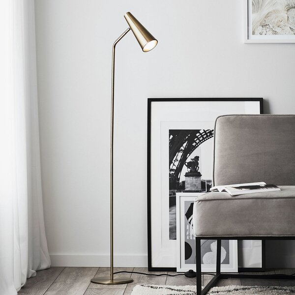 Stojacie Lampa Markslöjd, Peak, Zlatá / Mosadz, Obývacia izba, Kov, Moderný