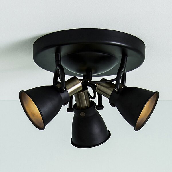Stropné Lampa Markslöjd, Alton, stmievateľné, Čierna, Obývacia izba, Kov
