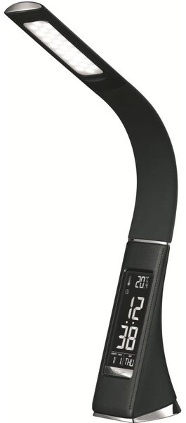 LED stmievateľná stolová lampa s displejom LED/7W/5V čierna