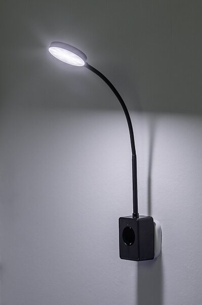 Rabalux 71284 - LED stmievateľná nástenná lampa TIVRO 4W/230V s USB do zásuvky čierna