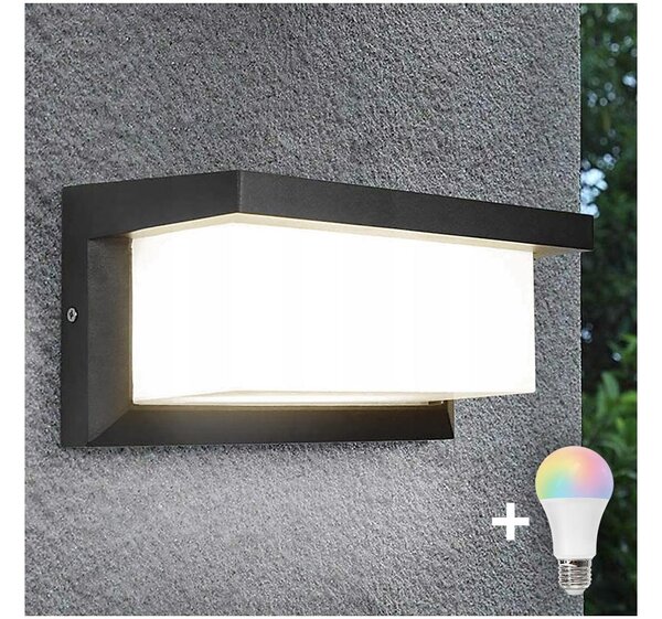 LED RGBW stmievateľné vonkajšie nástenné svietidlo NEELY 1xE27/9W/230V IP54 antracit