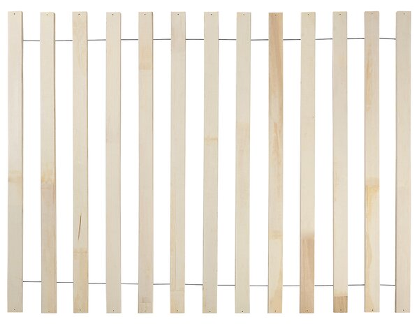 Posteľ tmavohnedá kaučukové drevo 140 x 200 cm dvojlôžko s lamelovým čelom a roštom minimalistický rustikálny štýl