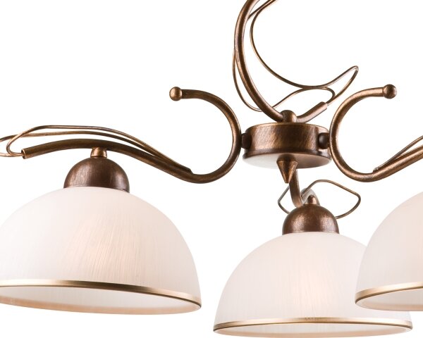 Luster na tyči COBRA 3xE27/60W/230V bronz/patina