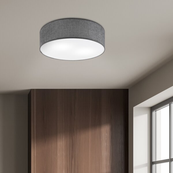 Stropné svietidlo SIRJA 2xE27/15W/230V priemer 45 cm sivé