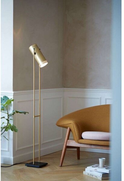 Stojacie Lampa Warm Nordic, Trombone, Zlatá / Mosadz, Obývacia izba, Kov, Dizajnový