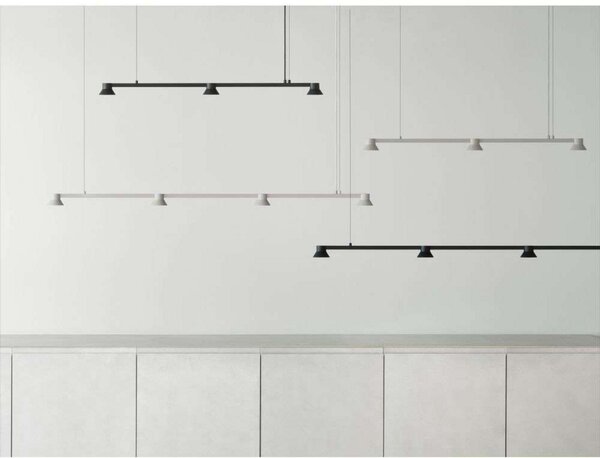 Závesné svietidlá Normann Copenhagen, stmievateľné, Sivá, Jedáleň, Hliník