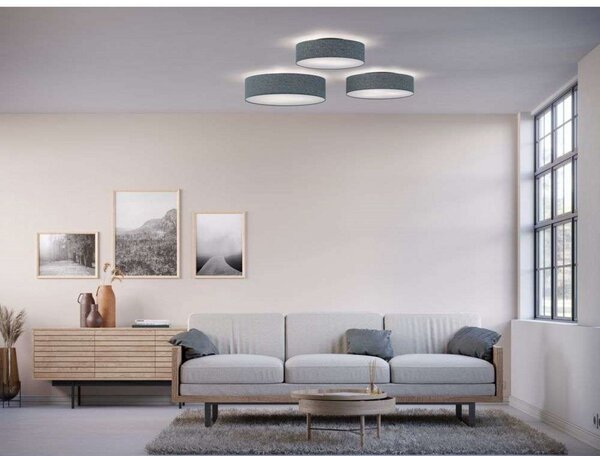 Stropné Lampa Belid, stmievateľné, Modrá, Obývacia izba, Tkanina / Textil